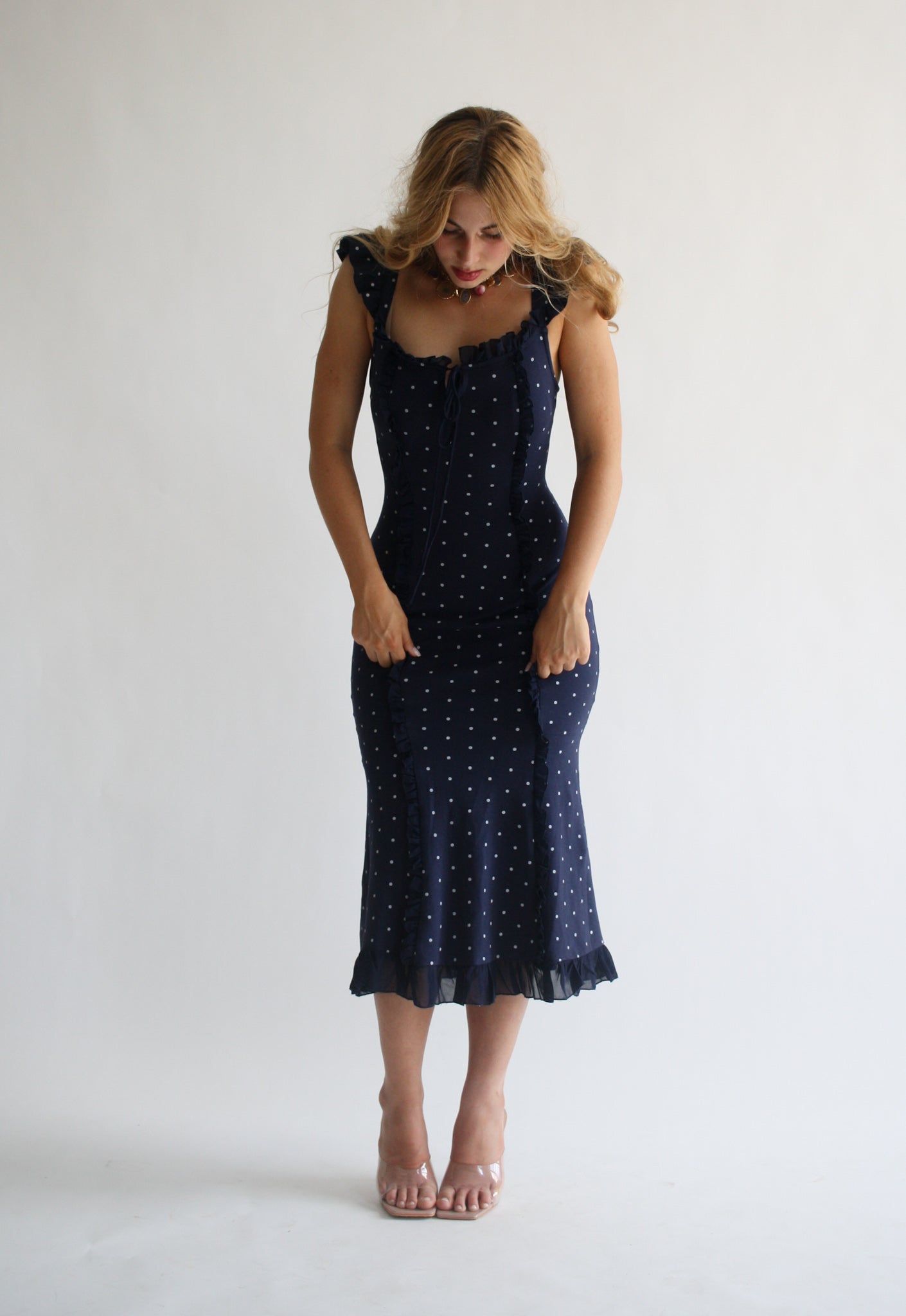 Wild Rose & Sparrow Polka Dot navy summer dress Wild Rose & Sparrow Polka Dot navy summer dress