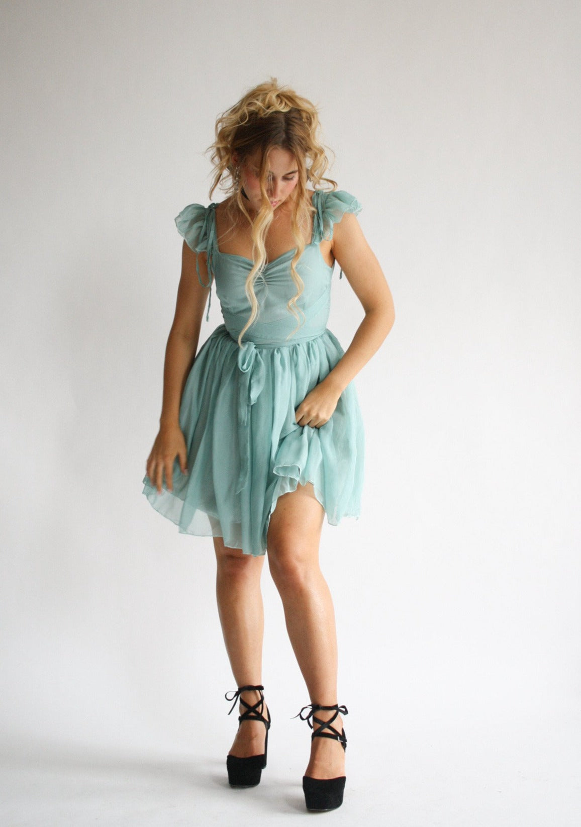 The Degas Dress in Tutu Blue Wild Rose & Sparrow The Degas Dress in Tutu Blue Wild Rose & Sparrow
