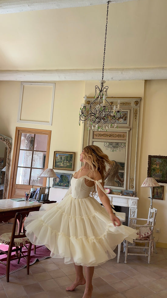 The Siena Dress in Citron Yellow