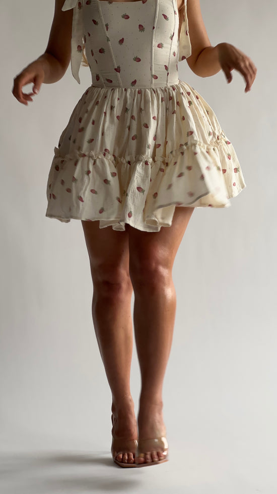 The Siena Mini Dress in Fraise