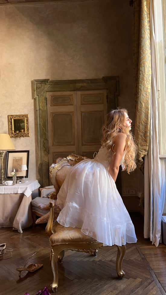 The Delilah Dress in Luna White