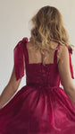 The Delilah dress in Cerise Red