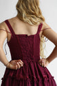 The Fae Midi Dress in Garnet