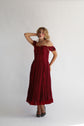 The Ophelia Midi in Crimson