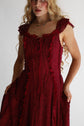 The Ophelia Midi in Crimson