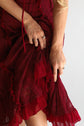 The Ophelia Midi in Crimson