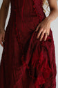 The Ophelia Midi in Crimson