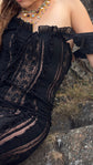 The Desirée Dress in Ink Lace