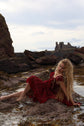 The Ophelia Midi in Crimson