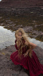 The Ophelia Midi in Crimson