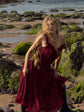 The Ophelia Midi in Crimson