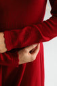 La robe Camille en cramoisi