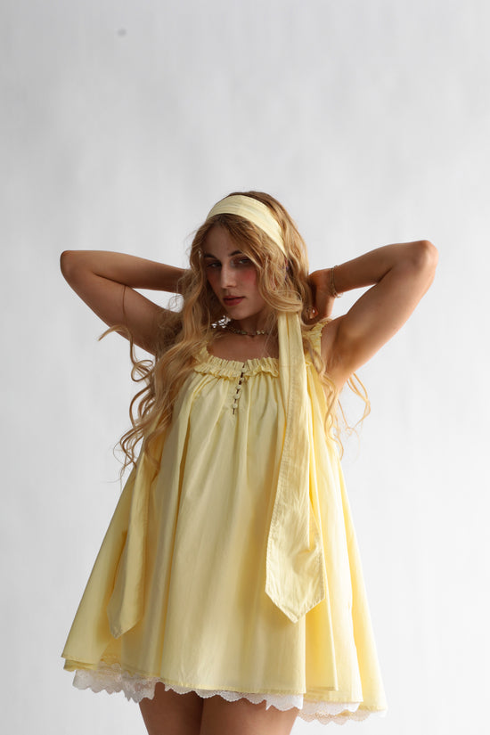 The Babydoll Dress in Citron Givré