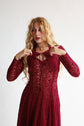 The Sonnet Lace Cardigan in Cerise