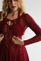 The Sylph Gown in Cerise