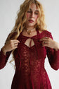 The Sonnet Lace Cardigan in Cerise