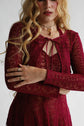 The Sonnet Lace Cardigan in Cerise