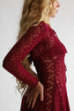 The Sonnet Lace Cardigan in Cerise