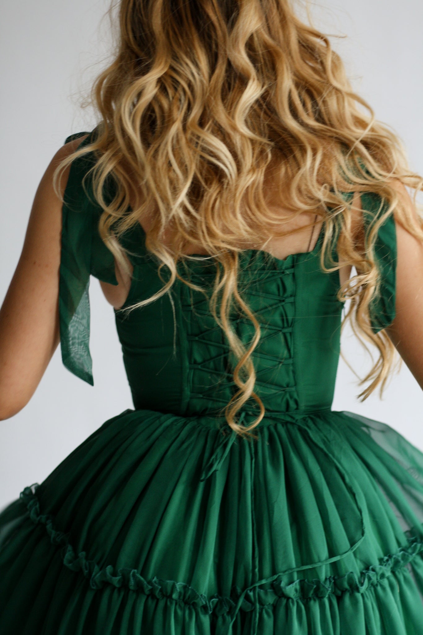 The Siena Dress in Evergreen Wild Rose & Sparrow The Siena Dress in Evergreen Wild Rose & Sparrow