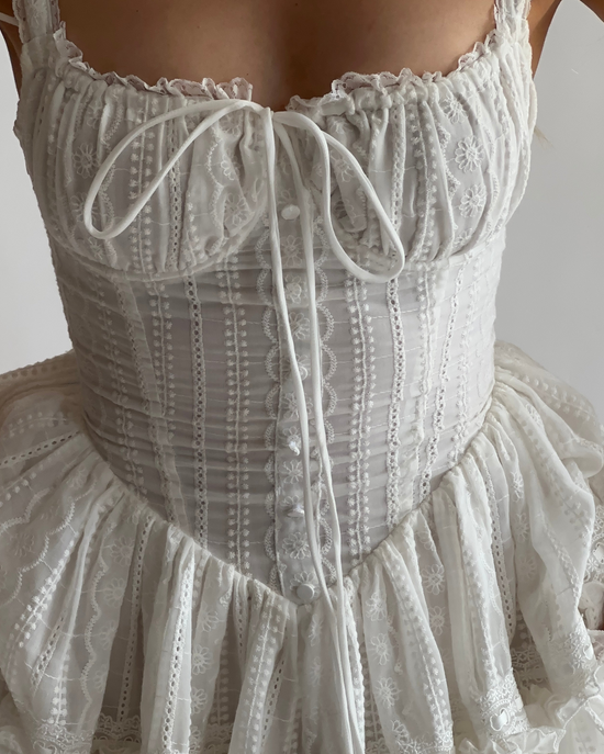 The Fae Midi Dress in White