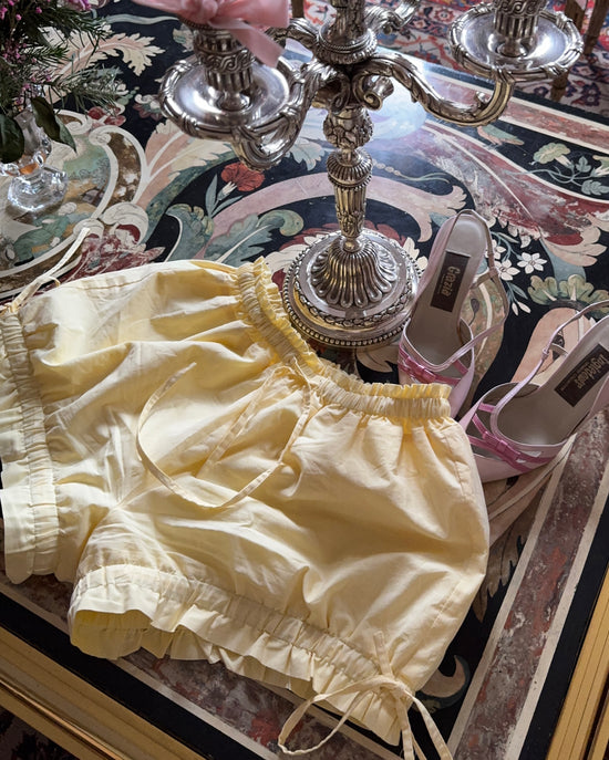 The Fiori Bloomer Shorts in Citron Givré