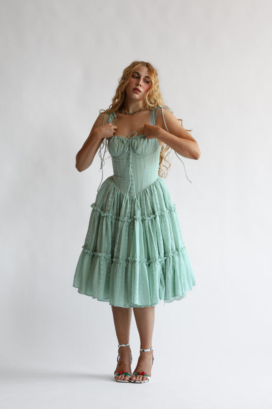 The Fae Midi Dress in Botanica Sage