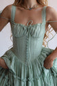The Fae Midi Dress in Botanica Sage