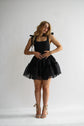 The Siena Mini Dress in Black Swan