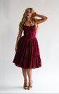 The Fae Midi Dress in Garnet