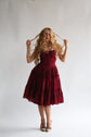 The Fae Midi Dress in Garnet