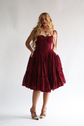 The Fae Midi Dress in Garnet