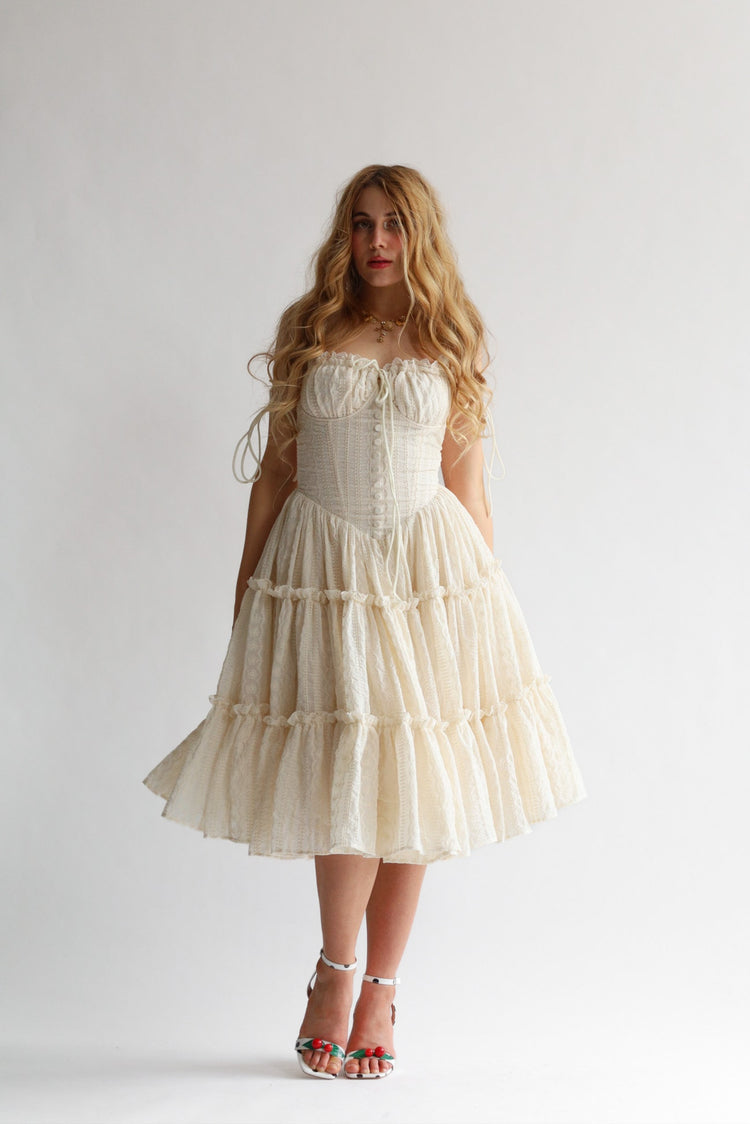 Wild Rose & Sparrow The Fae Midi Dress in Chantilly Wild Rose & Sparrow The Fae Midi Dress in Chantilly