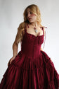 The Fae Midi Dress in Garnet