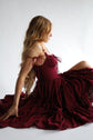The Fae Midi Dress in Garnet