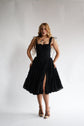 The Fae Midi Dress in Noir