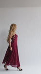 The Sylph Gown in Cerise