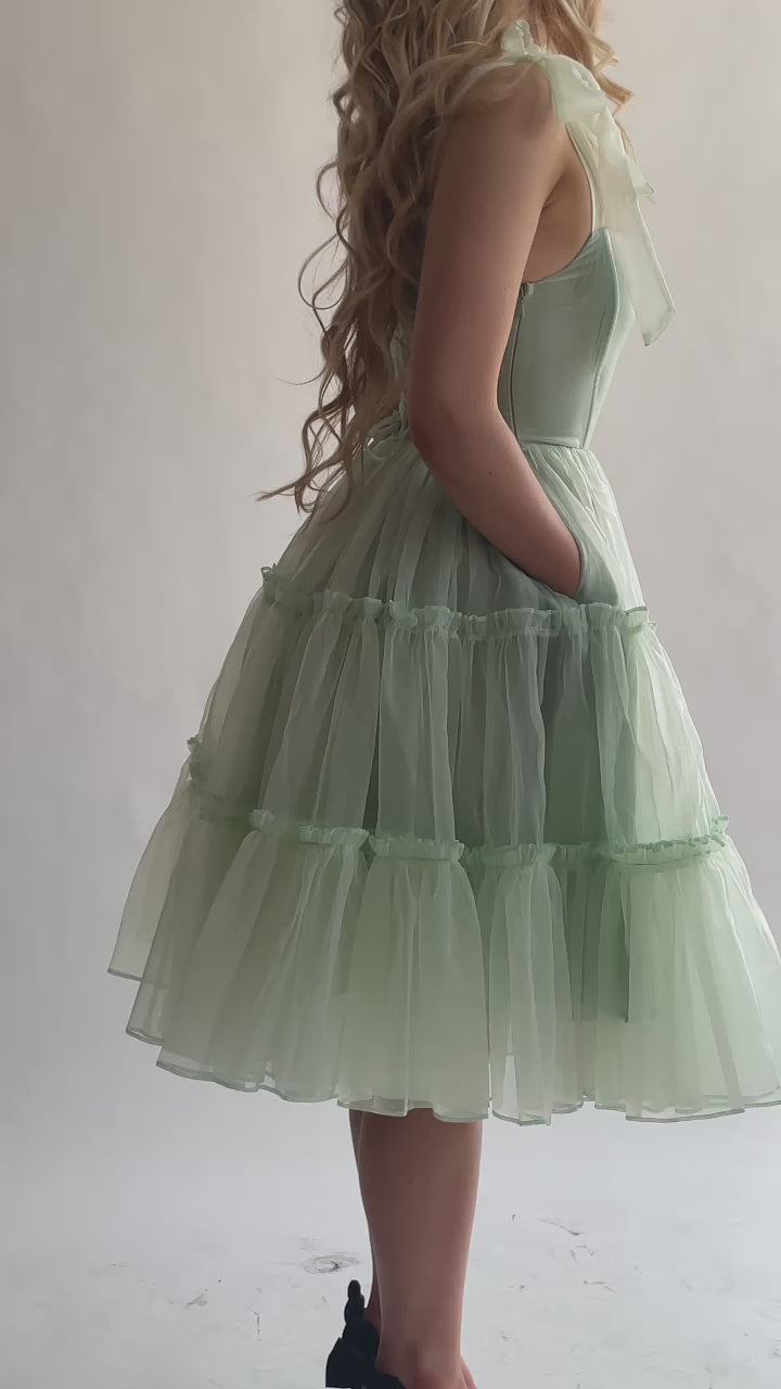 The Siena Dress in Seafoam Green – wildroseandsparrow