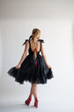 The Clara Dress in Minuit Black