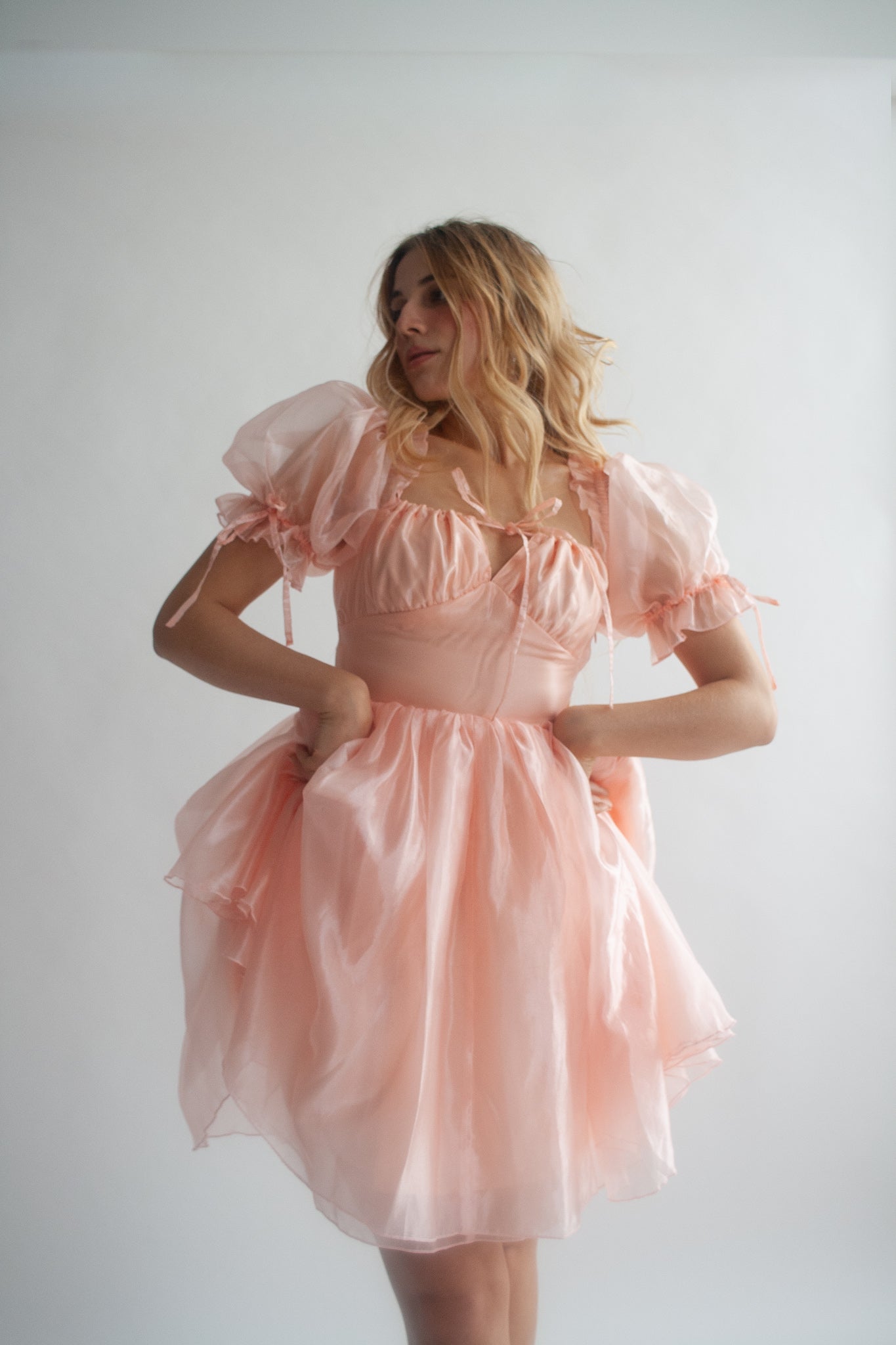 The Aurora Dress in Pointe Shoe Pink Wild Rose & Sparrow The Aurora Dress in Pointe Shoe Pink Wild Rose & Sparrow