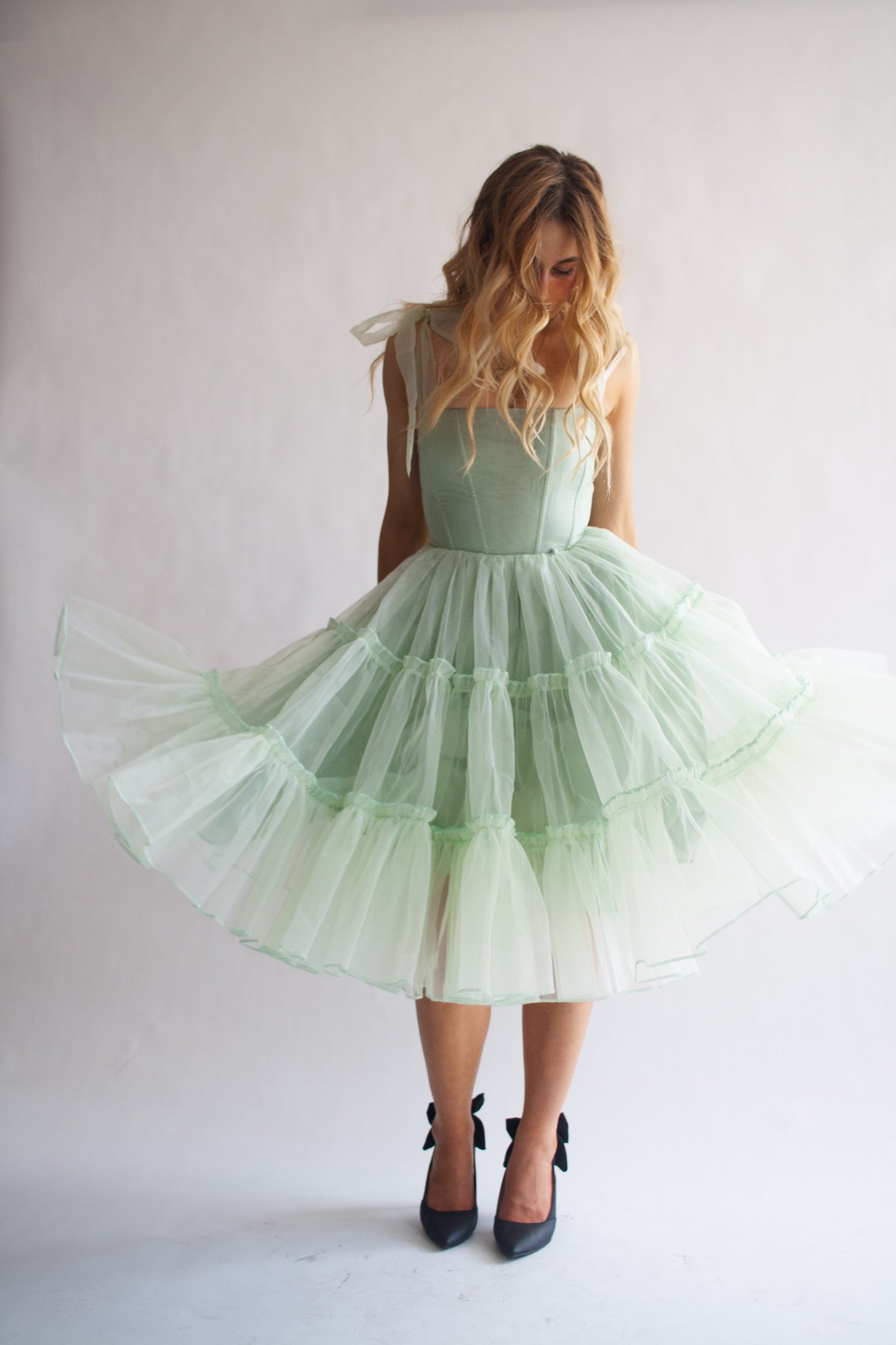 The Siena Dress in Seafoam Green Wild Rose & Sparrow The Siena Dress in Seafoam Green Wild Rose & Sparrow