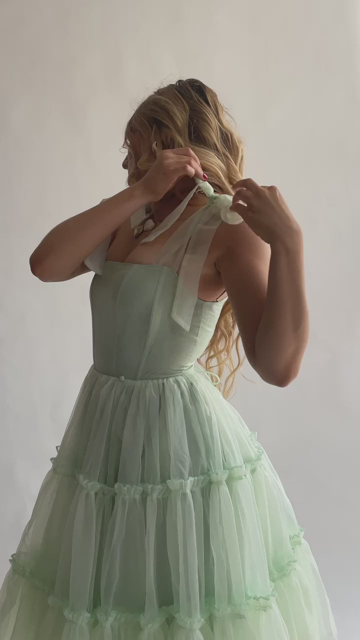 The Siena Dress in Seafoam Green – wildroseandsparrow